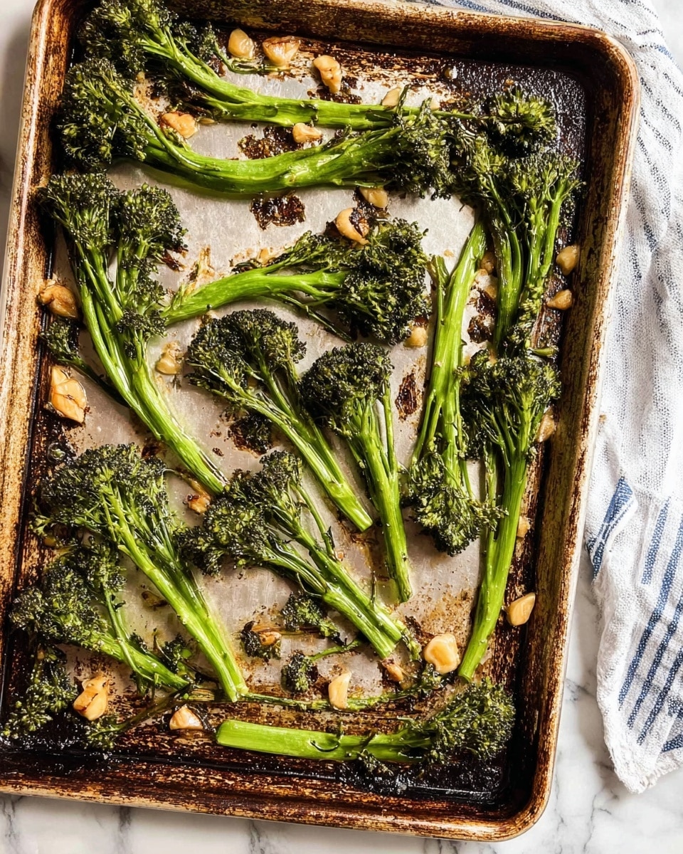 The image shows seven bright green broccoli stalks laid out in a row on a white cutting board with a handle on the left side. Each broccoli stalk has a thick stem that transitions into a dense, bumpy cluster of florets at the top. The broccoli color varies from light green at the bottom of the stems to darker green in the florets. The board sits on a white marbled surface, and at the top right corner, a gray and white striped cloth is partially visible. There are small bits of green scattered on the board around the broccoli stalks. photo taken with an iphone --ar 4:5 --v 7
