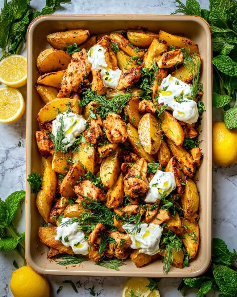 Harissa Chicken and Potatoes with Garlic Yogurt Recipe