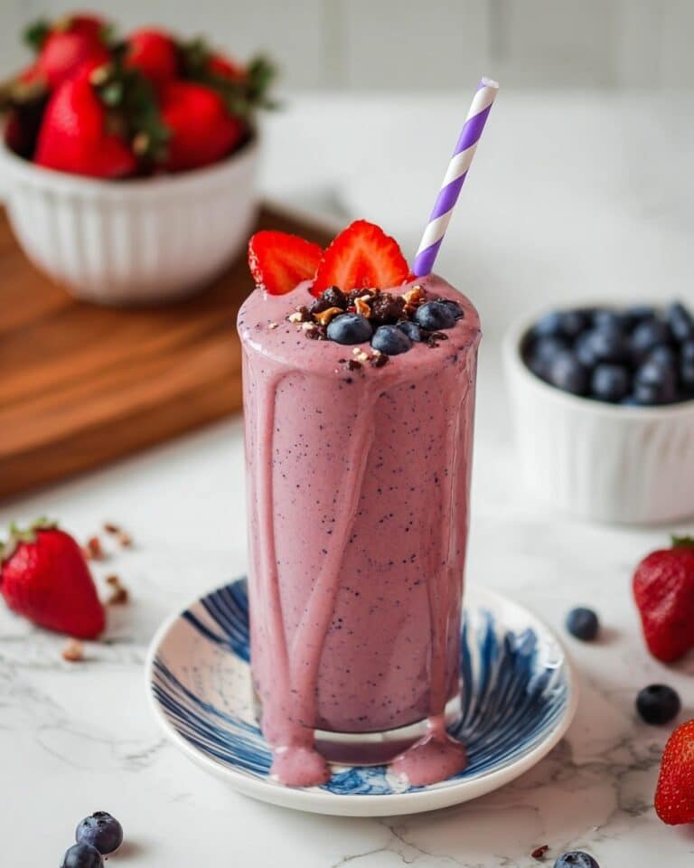 Chocolate Berry Smoothie with 21g Protein and 15g Fiber Recipe