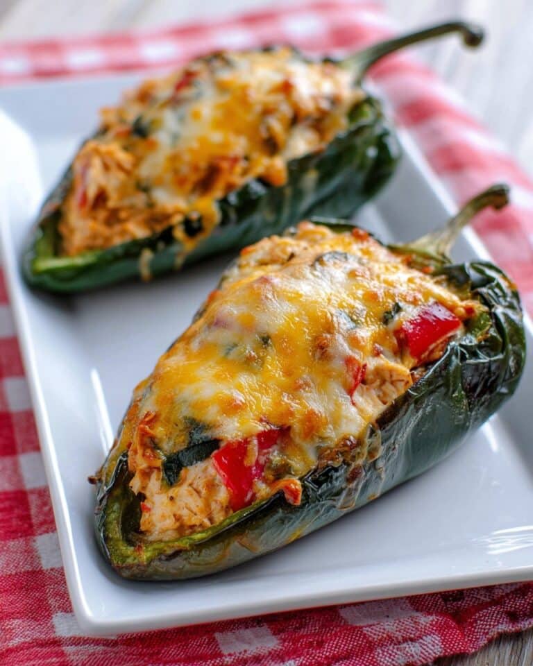 Cheesy Stuffed Poblano Peppers Recipe