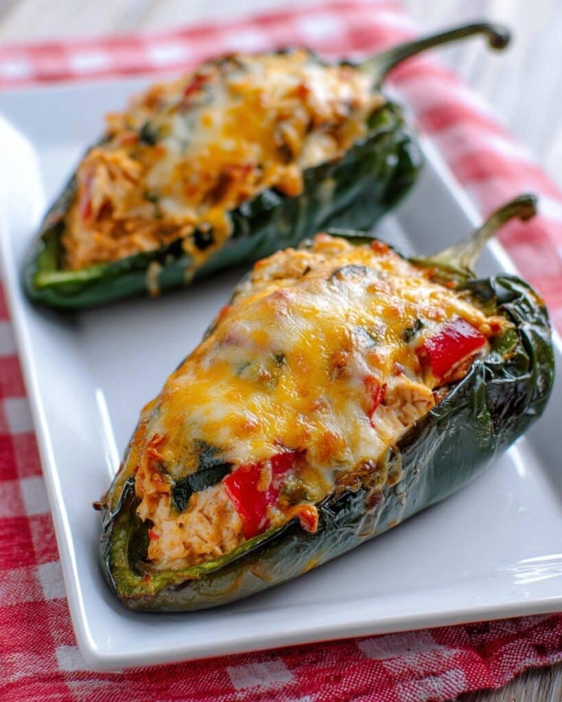 Cheesy Stuffed Poblano Peppers Recipe