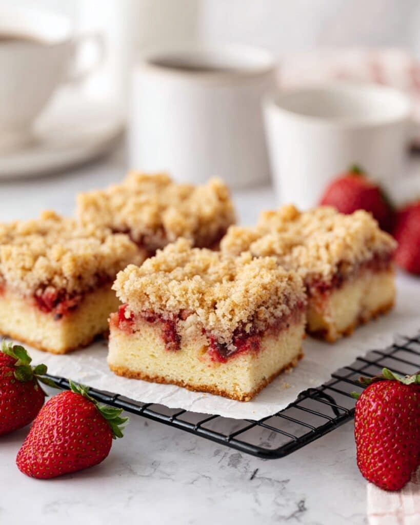 Strawberry Crumble Cake Recipe