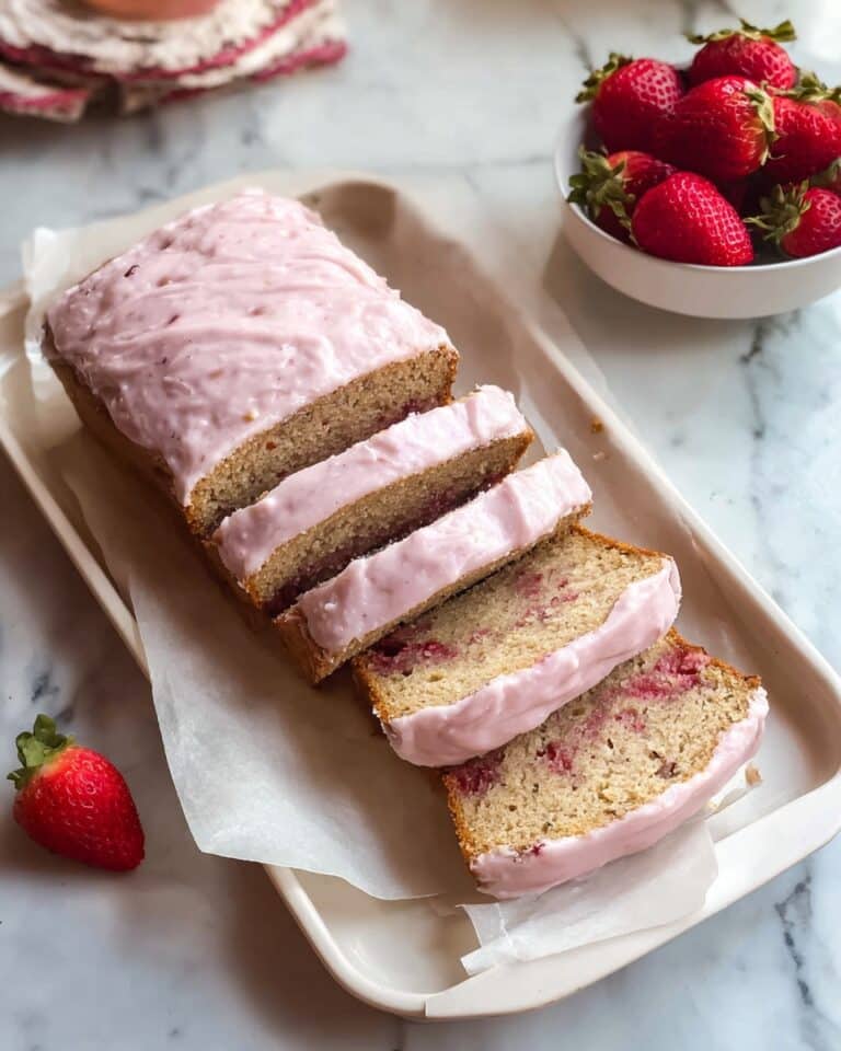 Strawberry Banana Bread with Cream Cheese Frosting Recipe