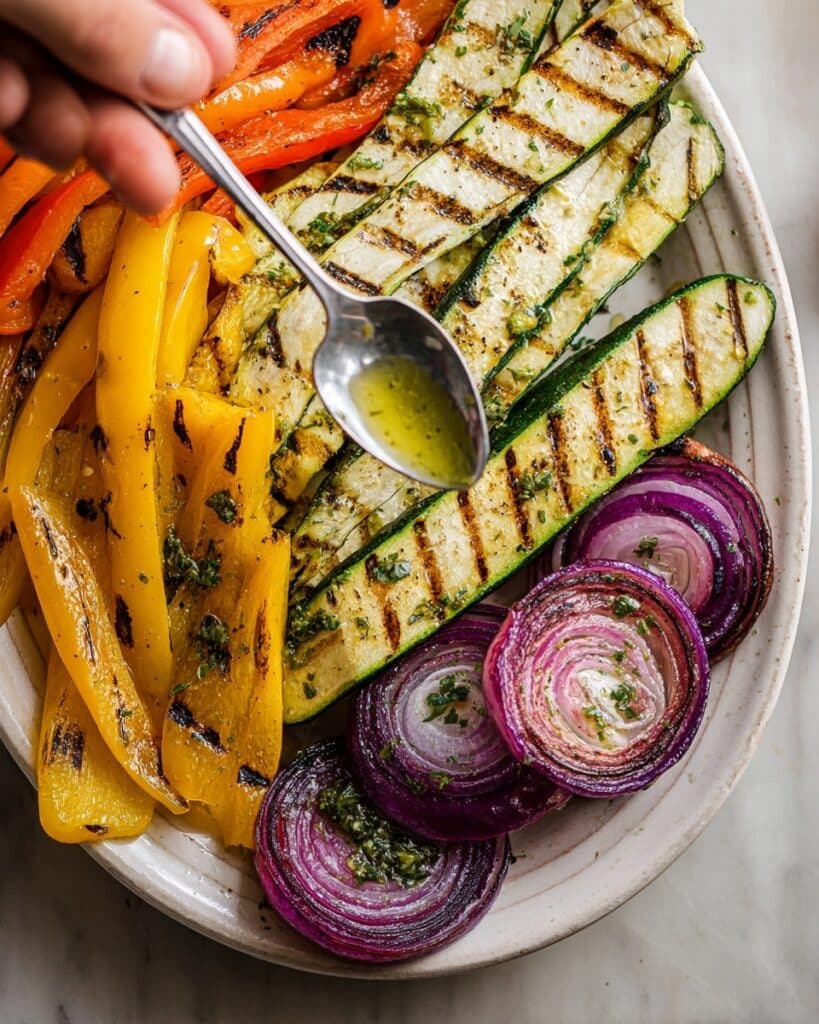 Grilled Vegetables with Chive Dressing Recipe