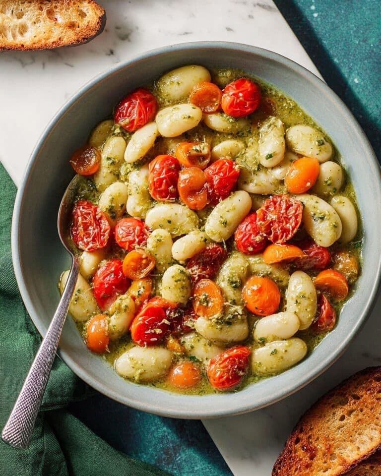 Creamy Pesto Butter Beans Skillet Recipe