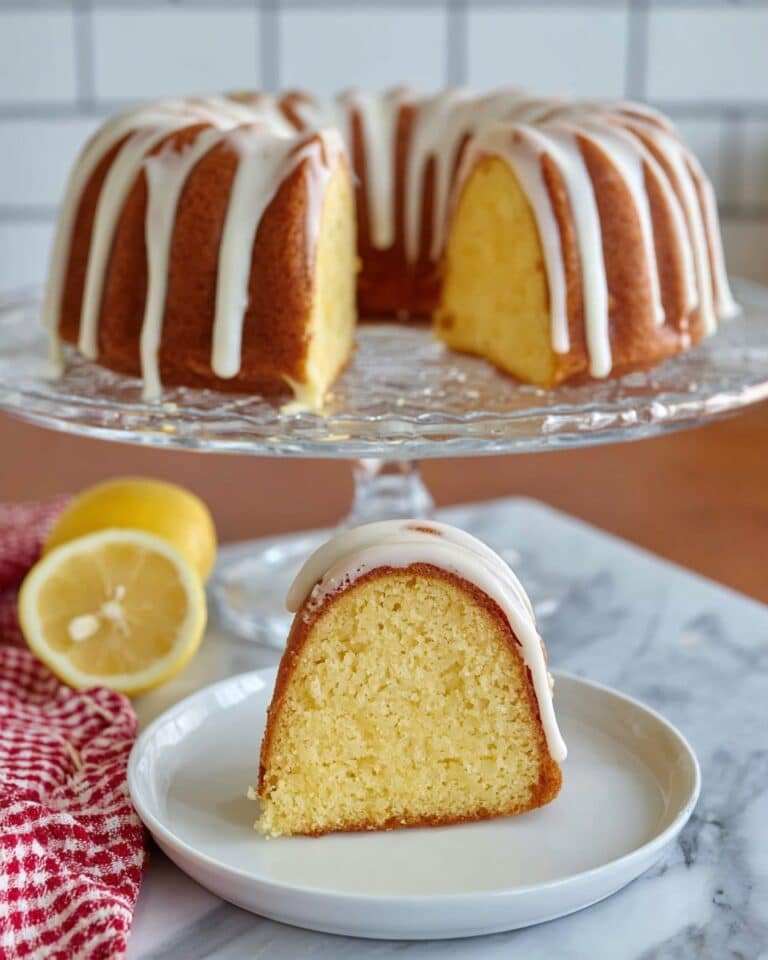 Olive Oil Lemon Yogurt Bundt Cake with Honey Glaze Recipe