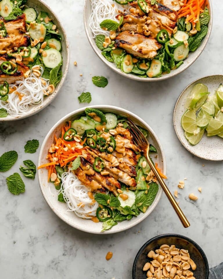Spring Roll-Inspired Grilled Chicken Salad Recipe