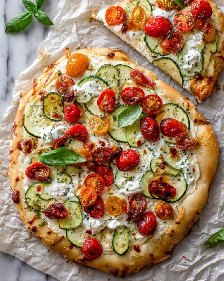 Zucchini & Herbed Ricotta Flatbread Recipe