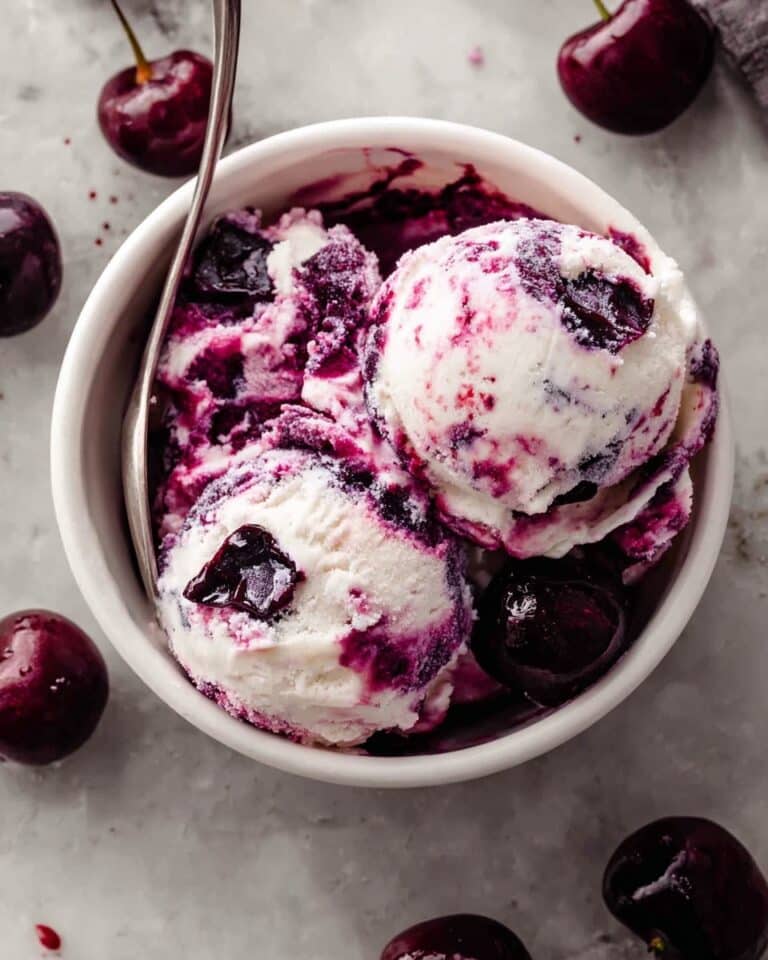 Cherry No-Churn Ice Cream Recipe