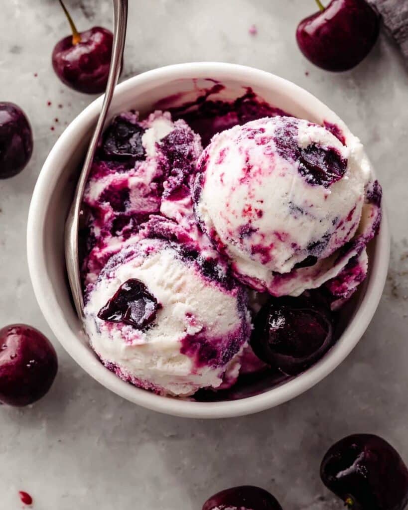 Cherry No-Churn Ice Cream Recipe