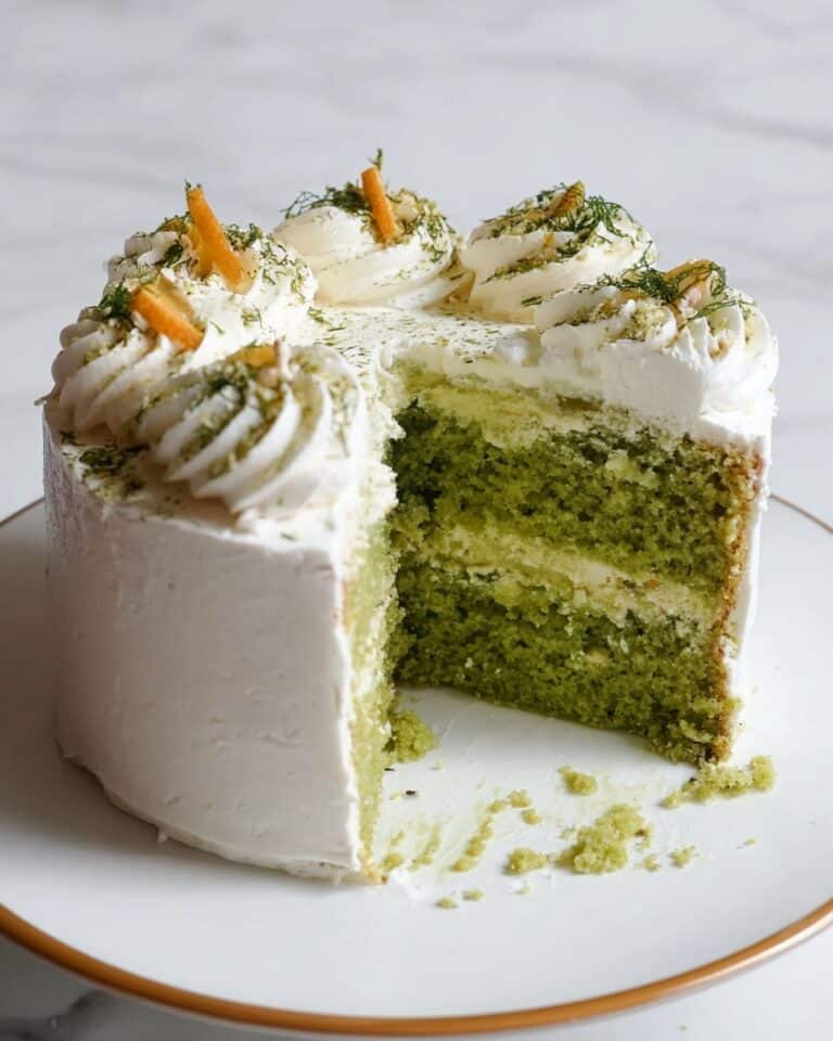 Matcha Cake with Yuzu Jam and Whipped Cream Frosting Recipe