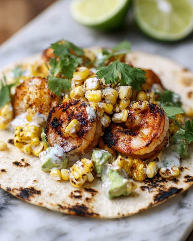 Spicy Shrimp Tacos with Creamy Corn Salad Recipe
