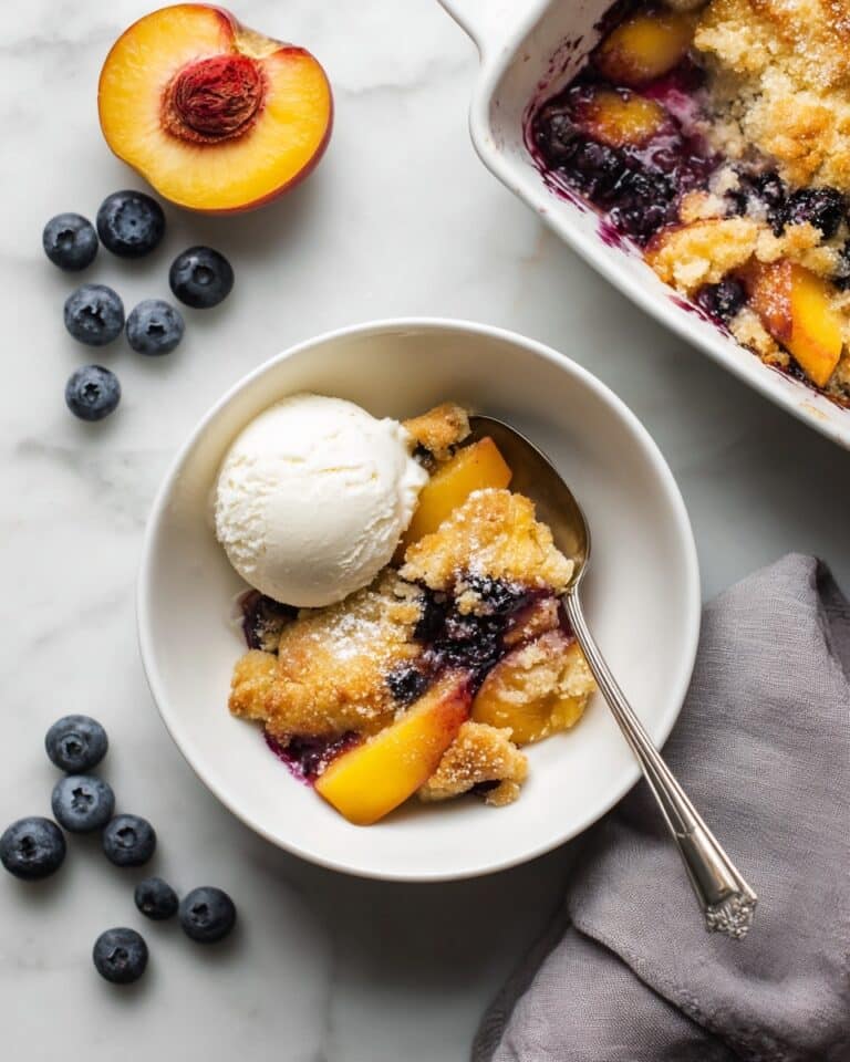 Peach and Blueberry Cobbler Recipe