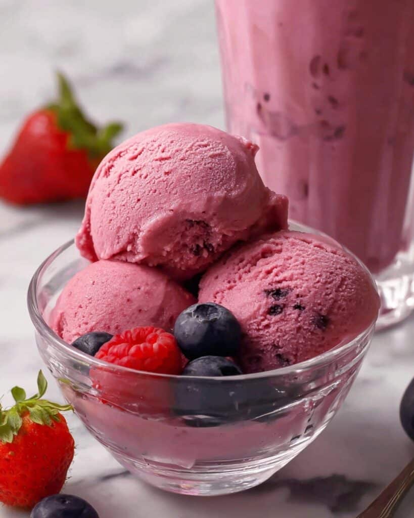 Low Carb Triple Berry Ice Cream (Ninja Creami) Recipe