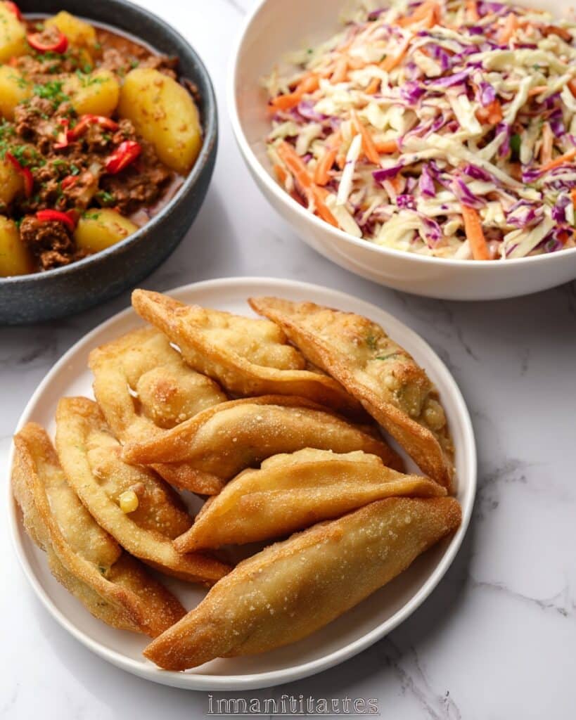Jamaican Fried Dumplings with Mango Coleslaw Recipe