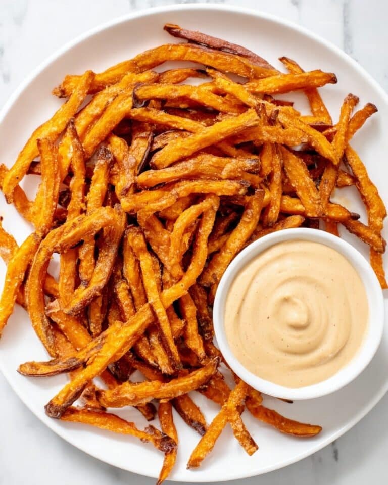 Frozen Sweet Potato Fries in Air Fryer with Tangy Dipping Sauce Recipe