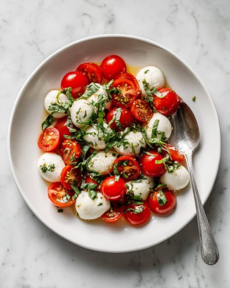 Marinated Mozzarella, Cherry Tomato, and Basil Salad Recipe