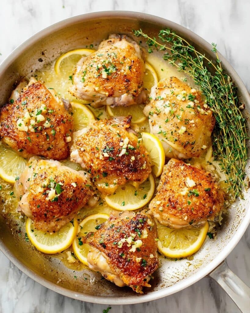 Skillet Lemon Dill Chicken Thighs Recipe