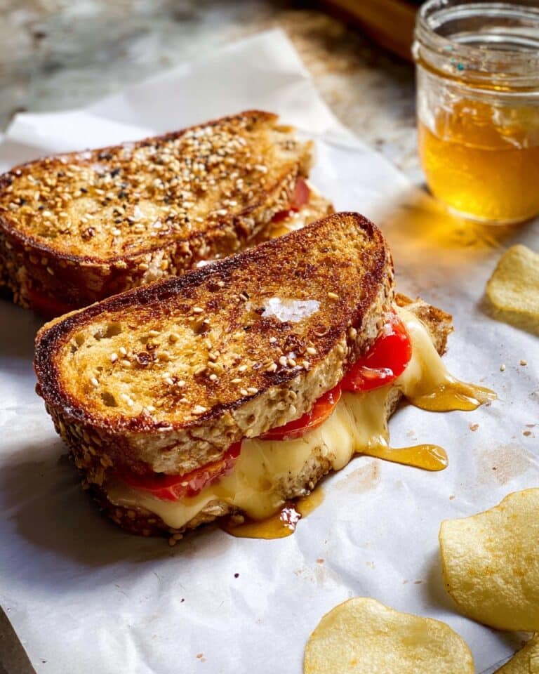 Everything Cheddar, Tomato, and Brie Grilled Cheese Recipe