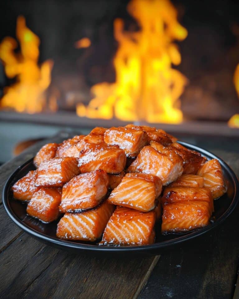 Maple Bourbon Salmon Burnt Ends Recipe