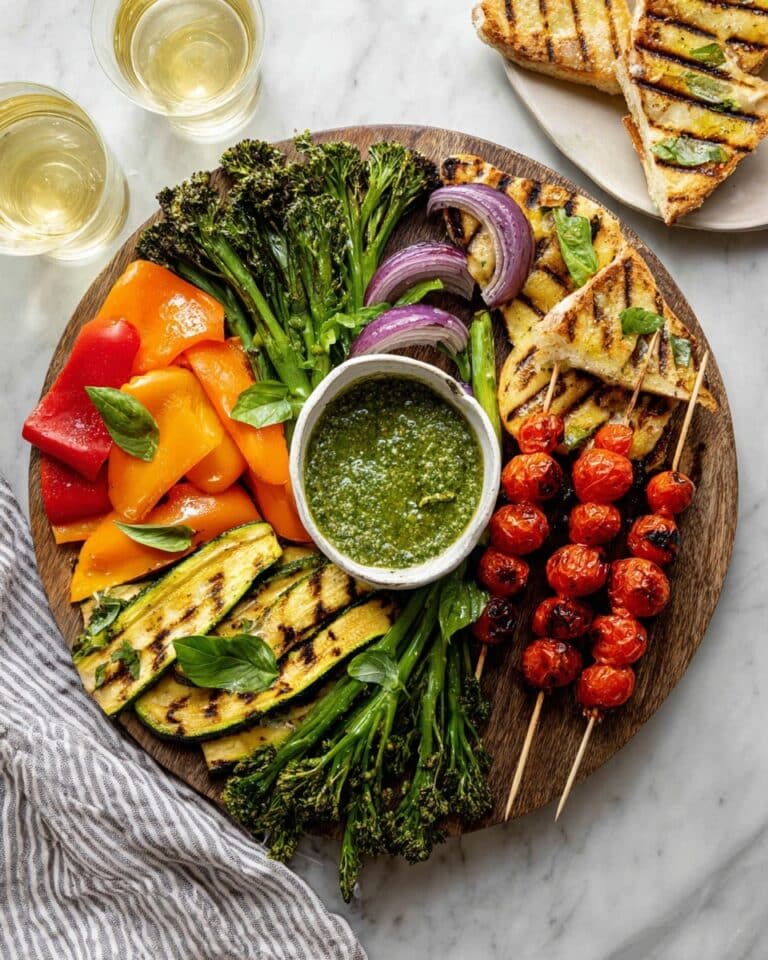 Easy Grilled Vegetable Platter with Chimichurri Sauce Recipe