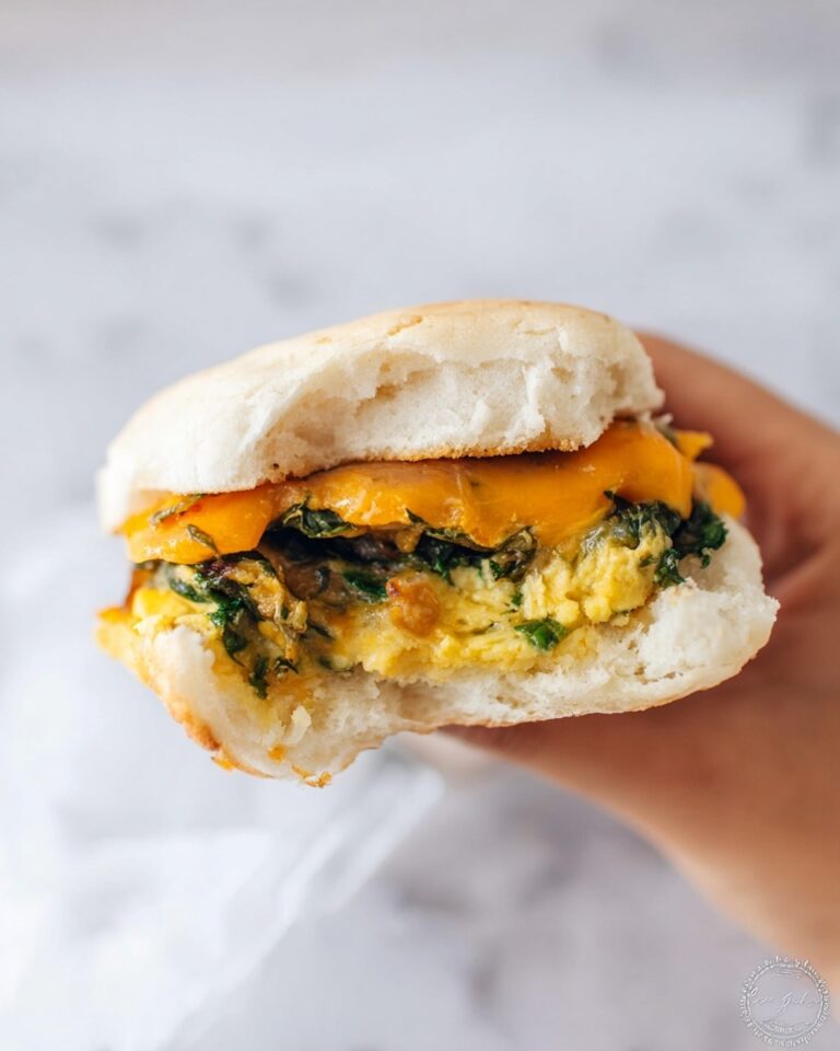 Spinach Egg Breakfast Sandwiches Recipe