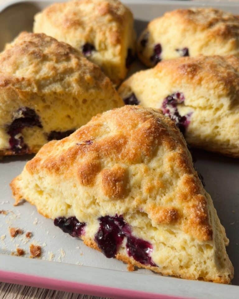 Blueberry Lemon Cottage Cheese Scones (High Protein) Recipe