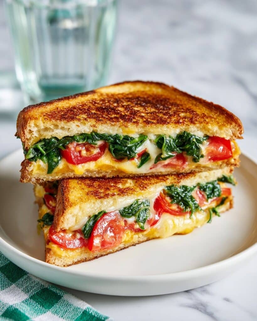 Grilled Cheese with Spinach & Tomato Recipe