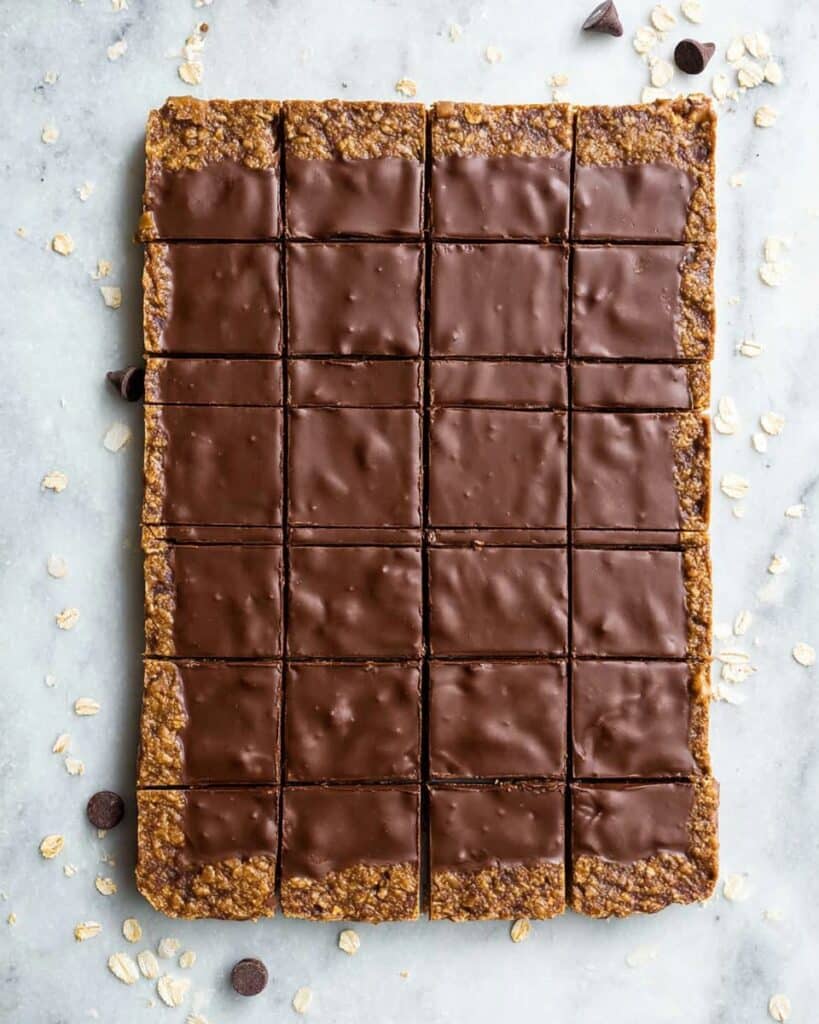 Chocolate Peanut Butter Oatmeal Cookie Bars Recipe