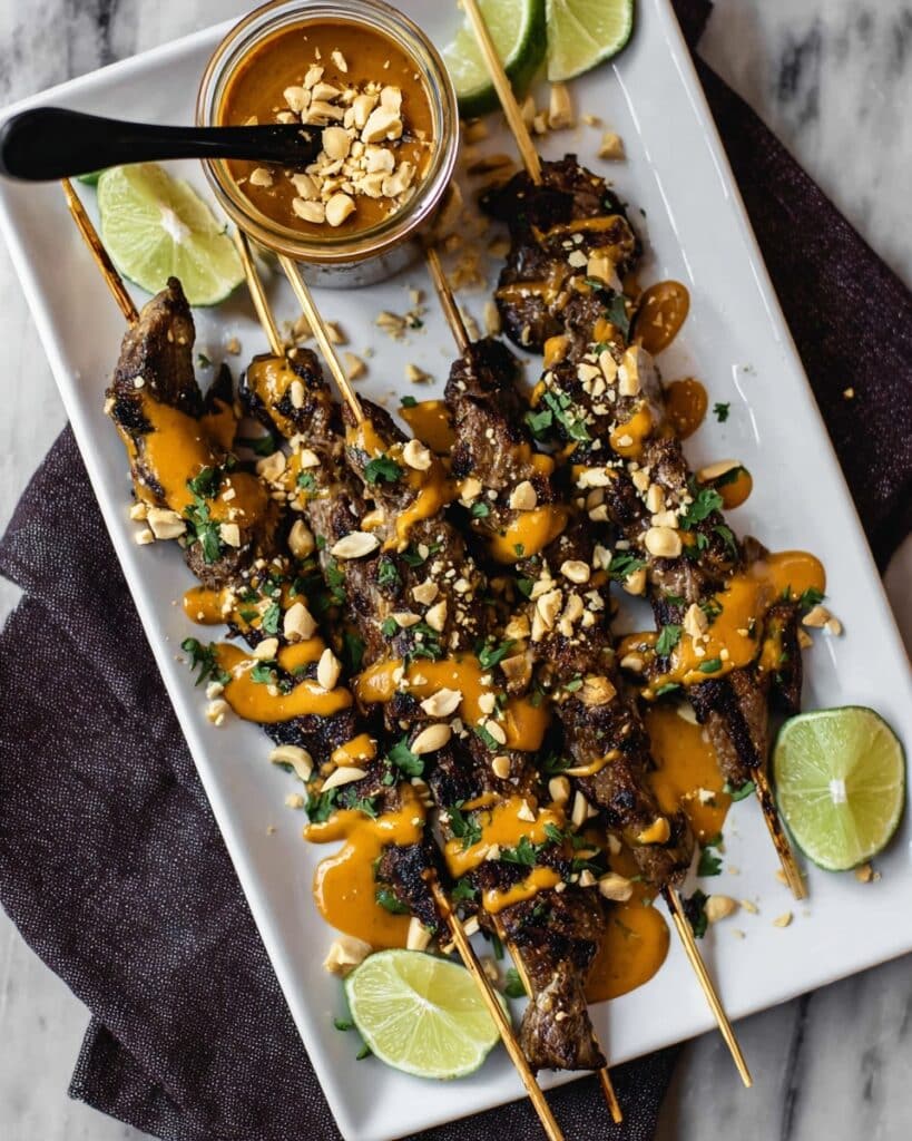 Grouse Satay with Peanut Sauce Recipe