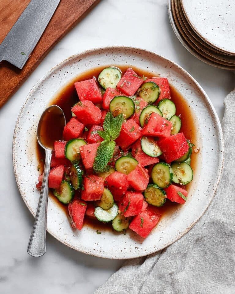 Watermelon Tomato Salad with Lime, Mint, and Soy Sauce Recipe