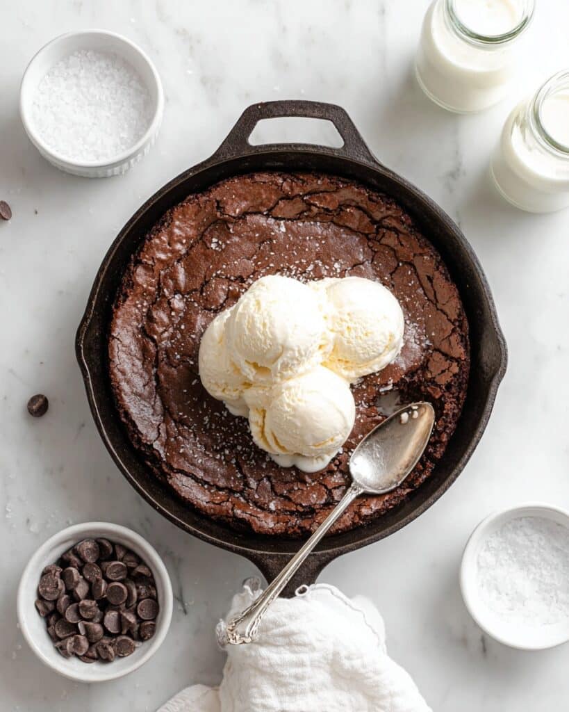 Easy Fudgy Skillet Brownie Recipe
