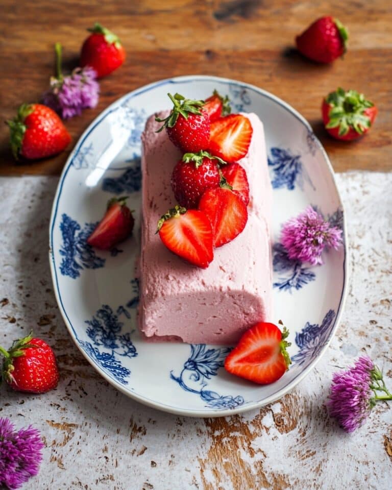 Strawberry Semifreddo with Strawberry Sauce Recipe