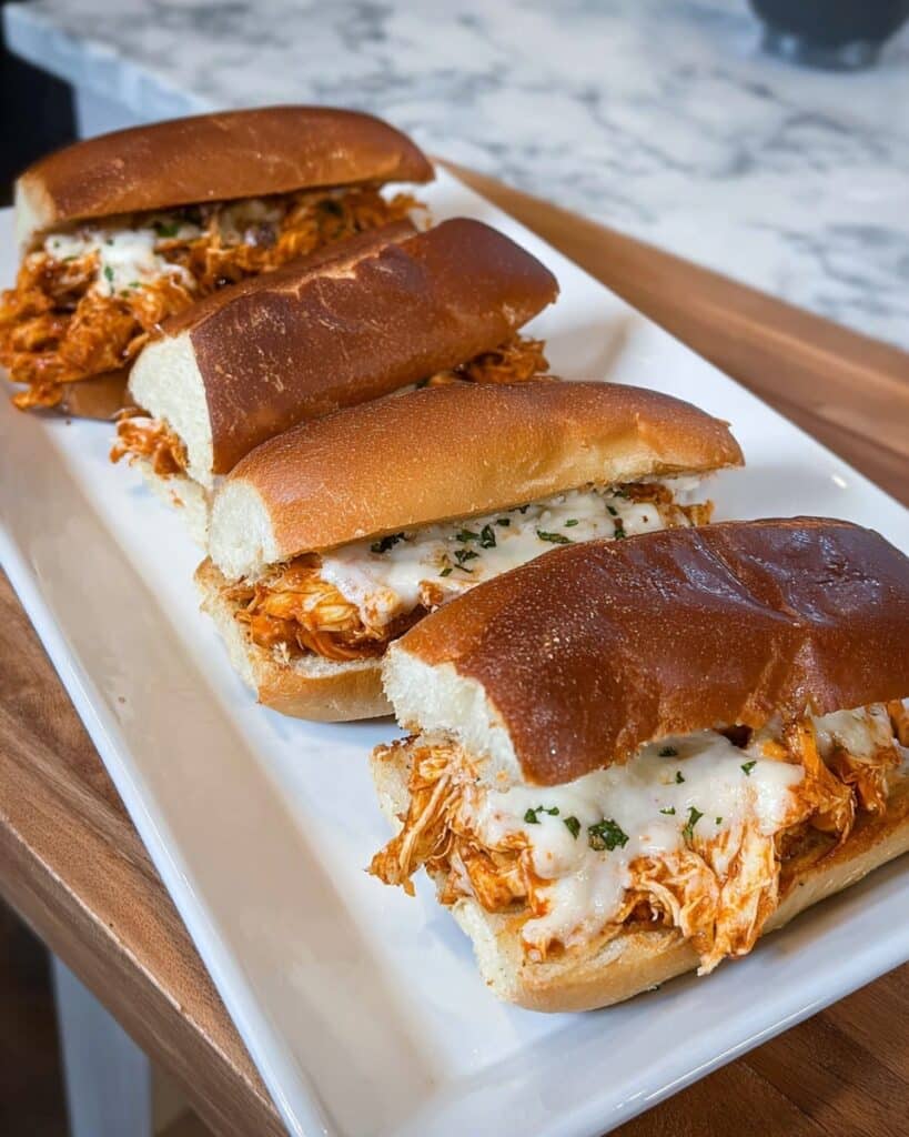 Crockpot Shredded Marinara Chicken Sandwich Recipe