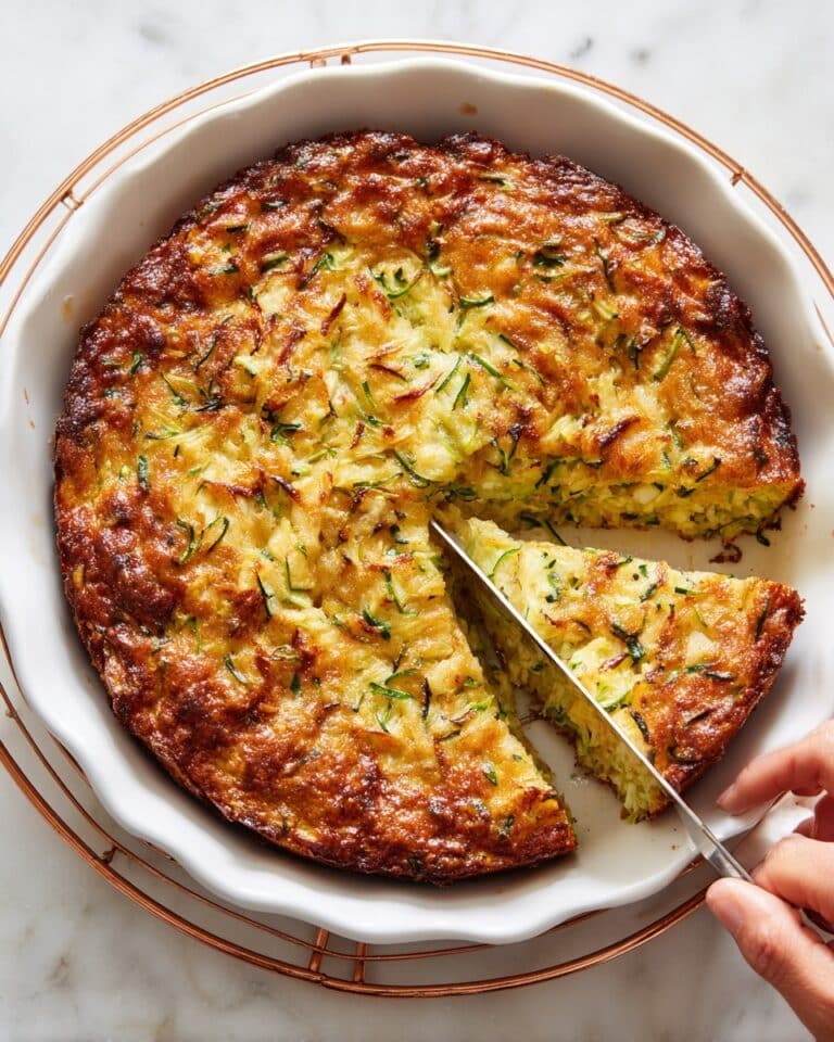 Zucchini Pie with Cheddar and Parmesan Recipe