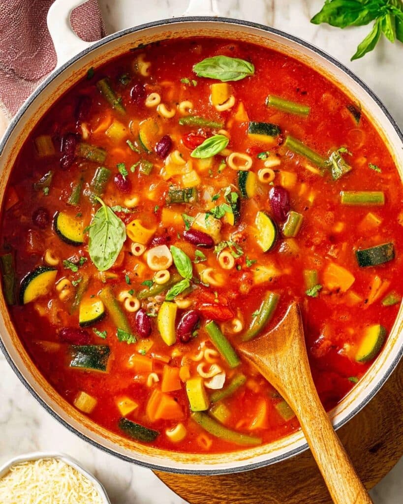 Hearty Vegetable Minestrone Soup Recipe