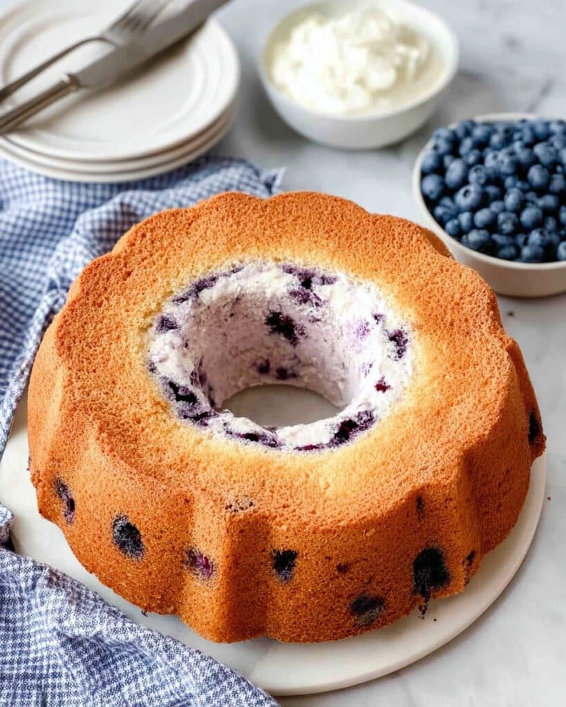 2-Ingredient Blueberry Angel Food Cake Recipe