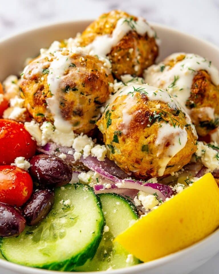 Greek Chicken Meatballs Recipe
