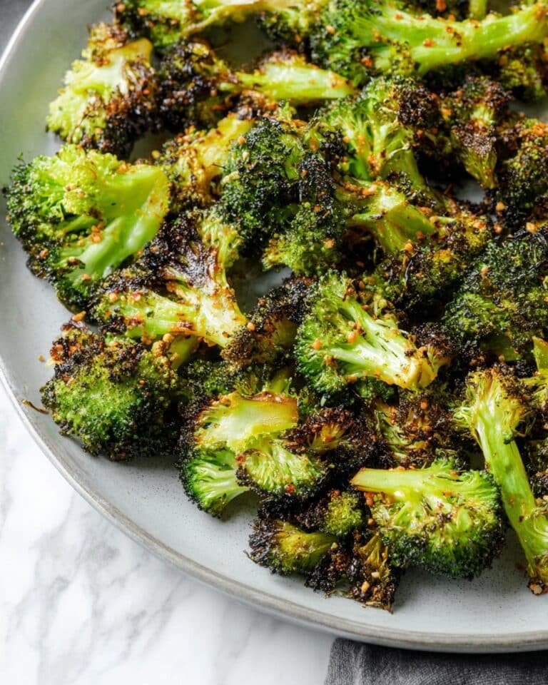 Air Fryer Crispy Smashed Broccoli Recipe