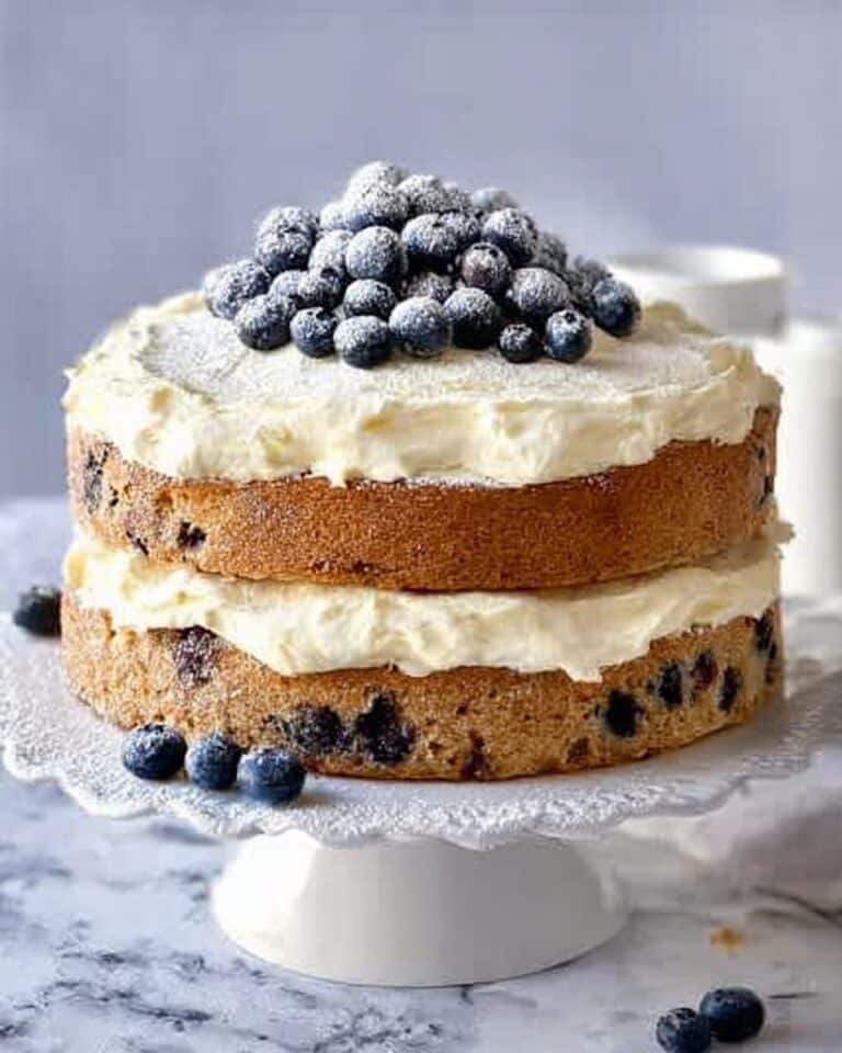 Lemon Blueberry Zucchini Cake with Lemon Buttercream Recipe
