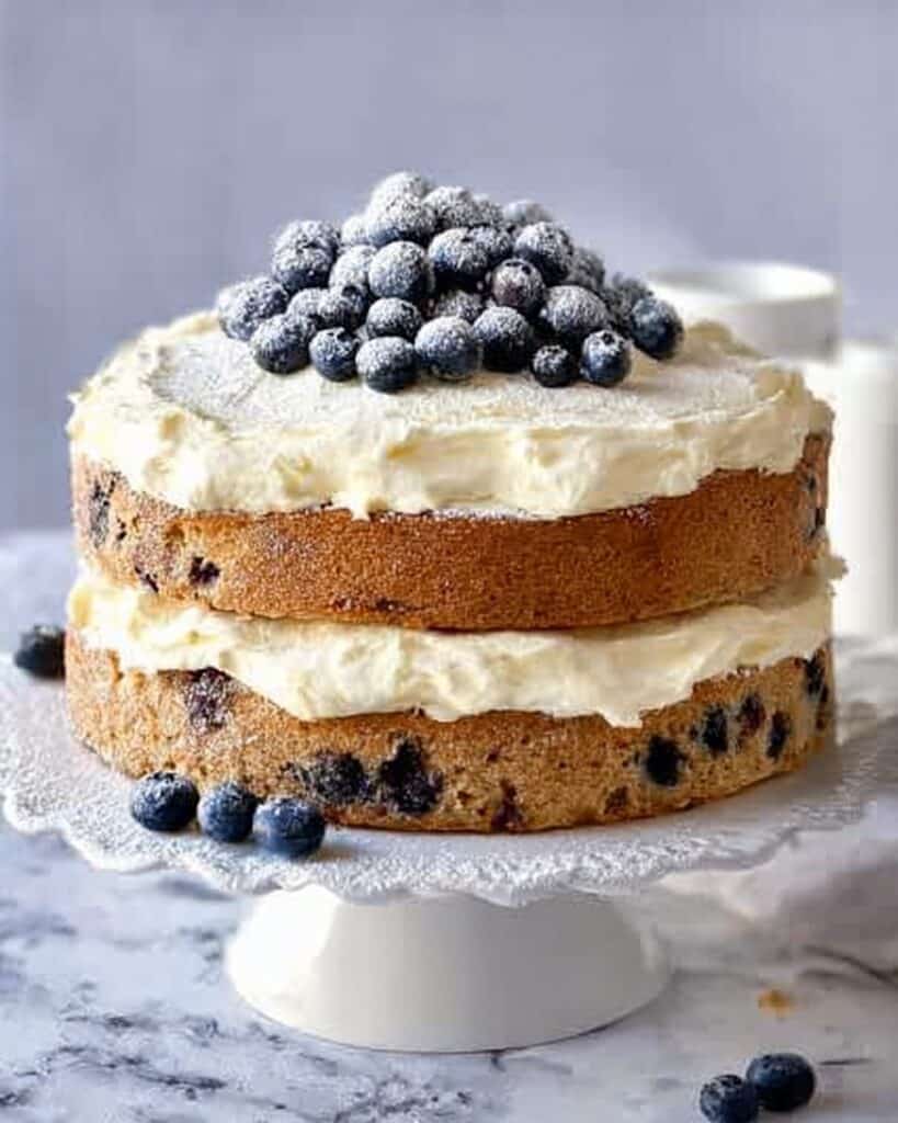 Lemon Blueberry Zucchini Cake with Lemon Buttercream Recipe