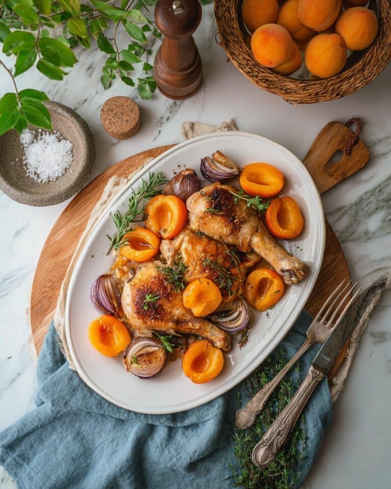 Roasted Chicken with Apricots and Rosemary Recipe