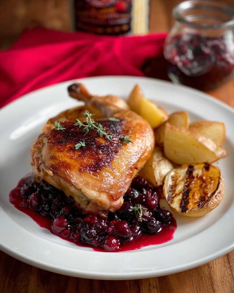 Crispy Duck Leg with Cherry Sauce Recipe