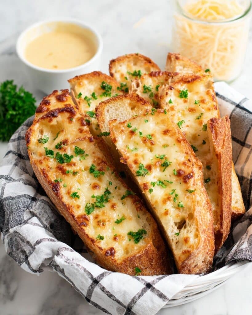 Three Cheese Garlic Bread Recipe