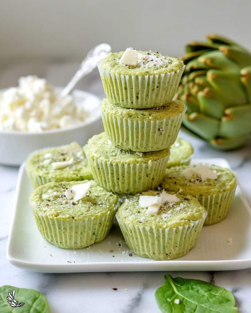 Spinach Artichoke Cottage Cheese Egg Bites Recipe