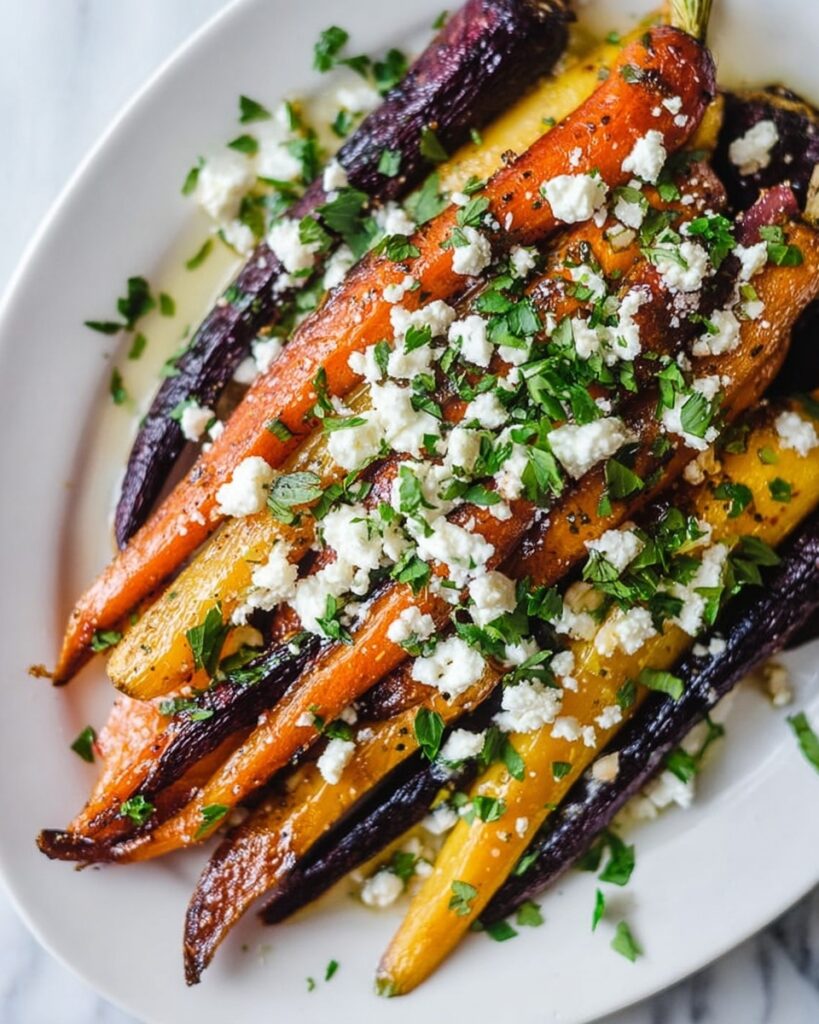 Pomegranate Roasted Carrots with Feta and Brown Butter Recipe