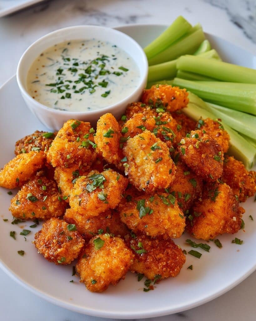 Crispy Buffalo Tofu Bites (Air Fryer, Baked, or Pan Fried) Recipe