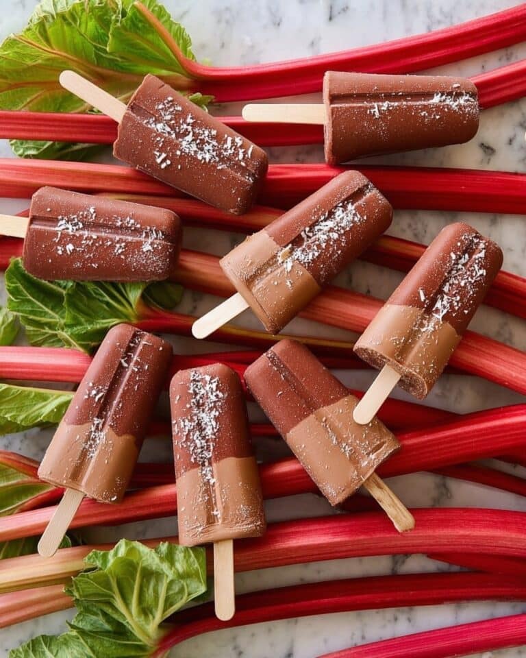Chocolate Rhubarb Popsicles Recipe