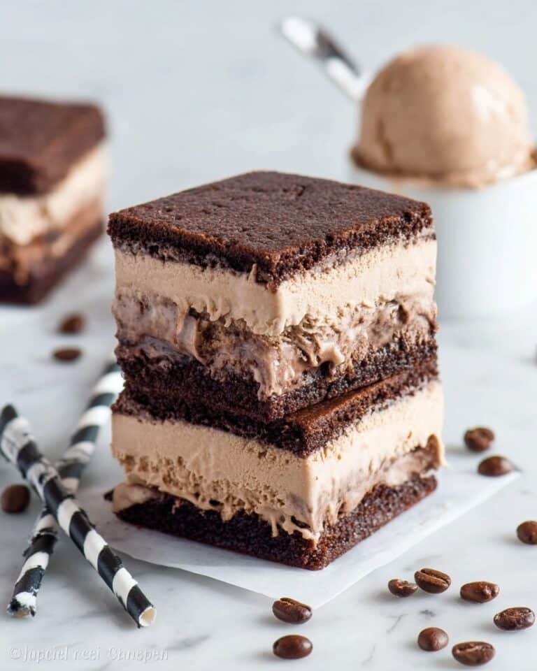 Brownie Mocha Toffee Ice Cream Sandwiches Recipe