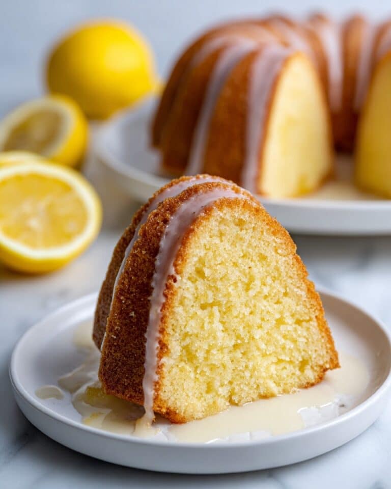 Lemon Olive Oil Bundt Cake with Lemon Vanilla Bean Glaze Recipe